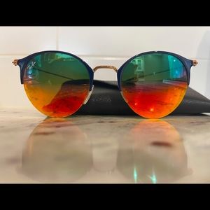 Ray-Ban copper top blue round sunglasses